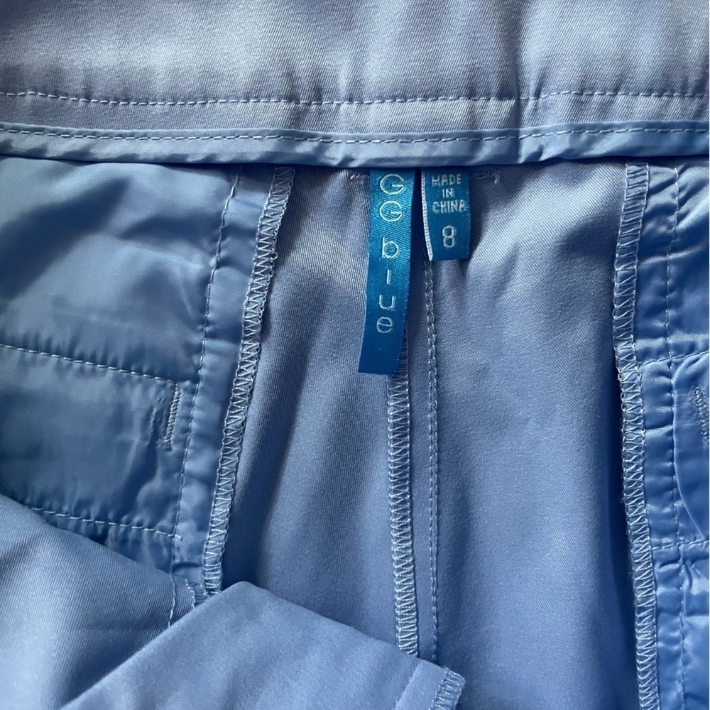 GG Blue White Khaki Golf Shorts Women’s Size 8 - Picture 2 of 4